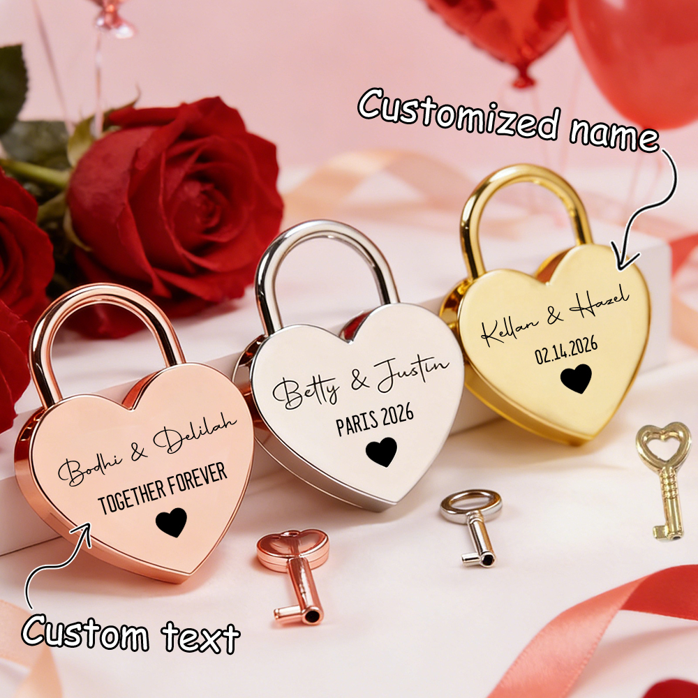 Custom Name Heart-Shaped Padlo - Event Party のレビューと価格