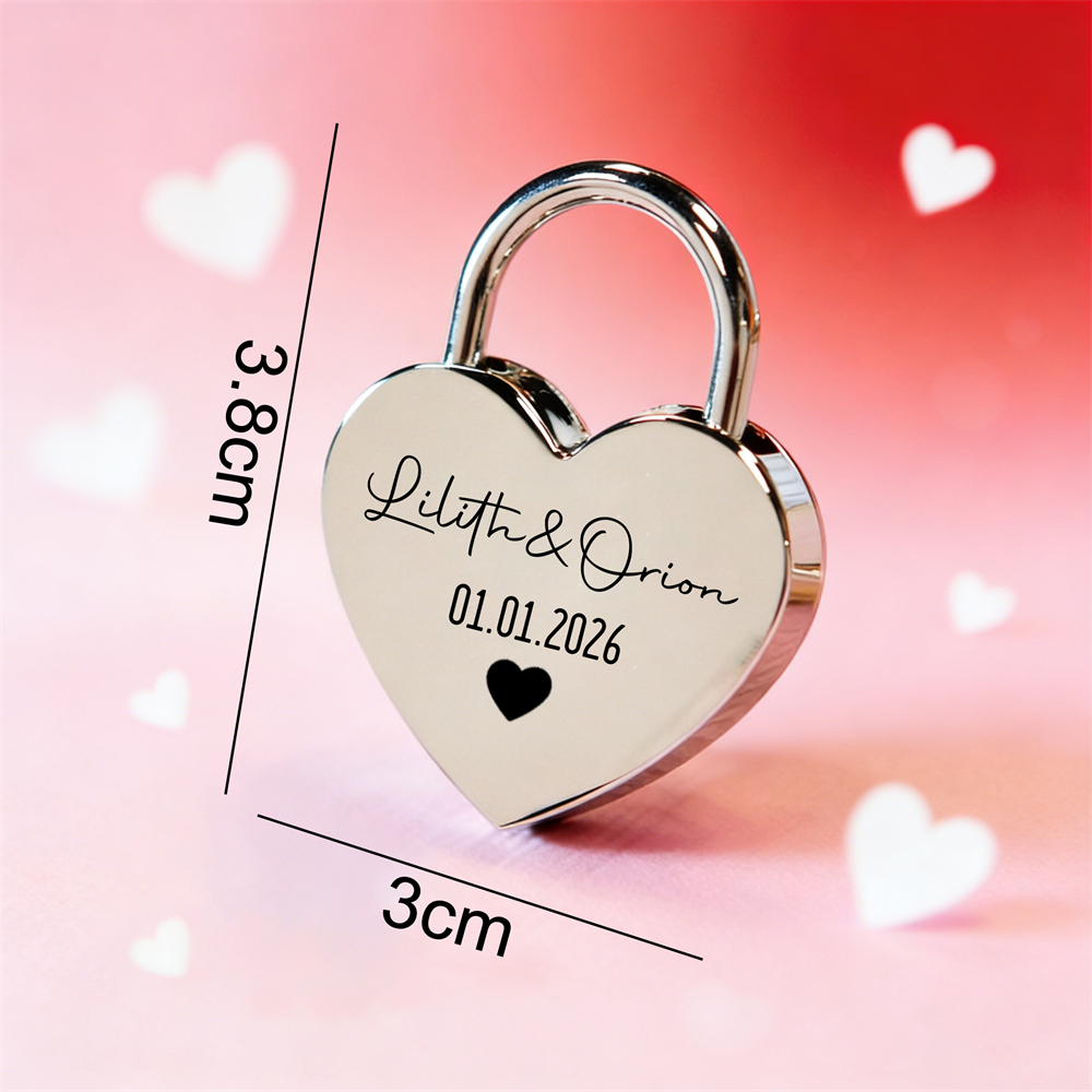 Custom Name Heart-Shaped Padlo - Event Party のレビューと価格