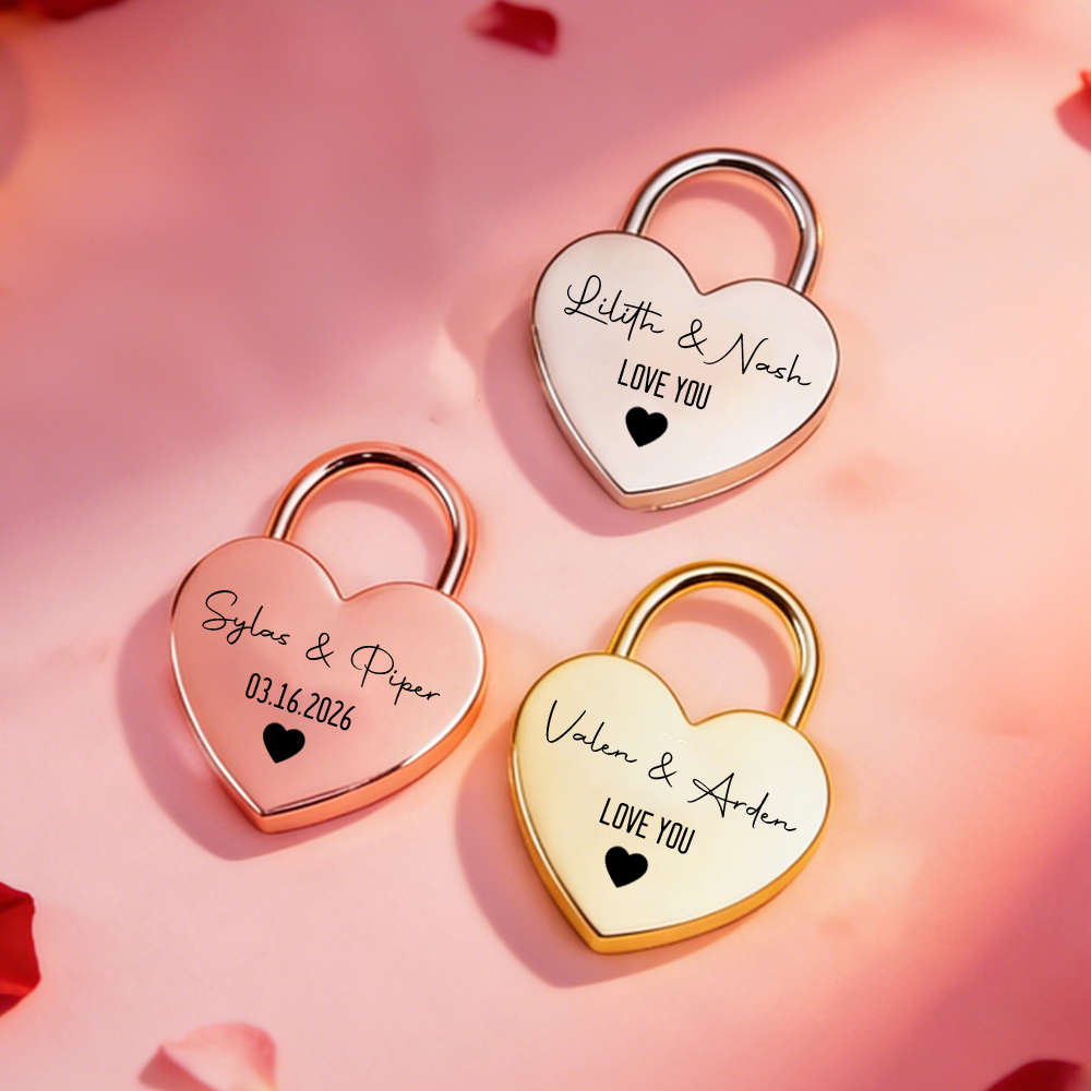 Custom Name Heart-Shaped Padlo - Event Party のレビューと価格