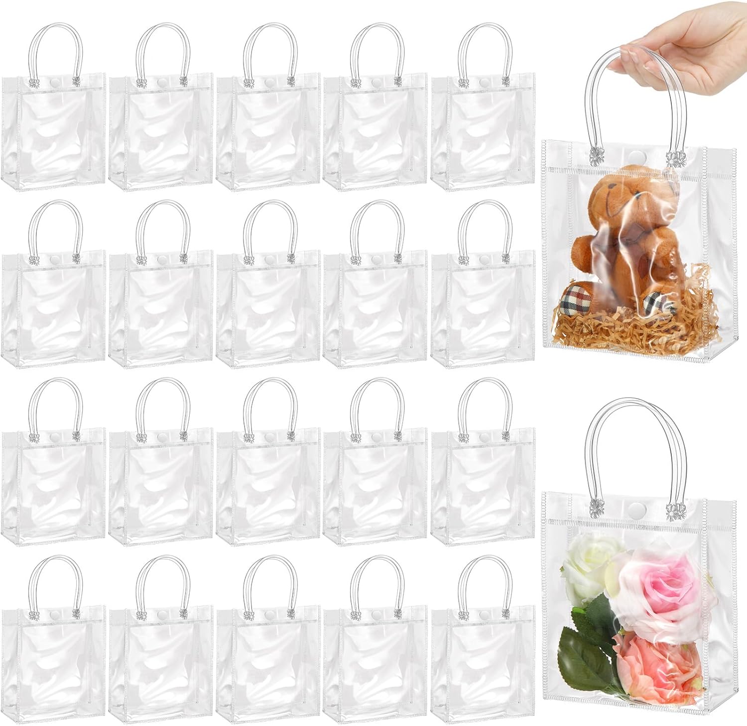 Clear Plastic Gift Bags with H - Party Favor Bag のレビューと価格