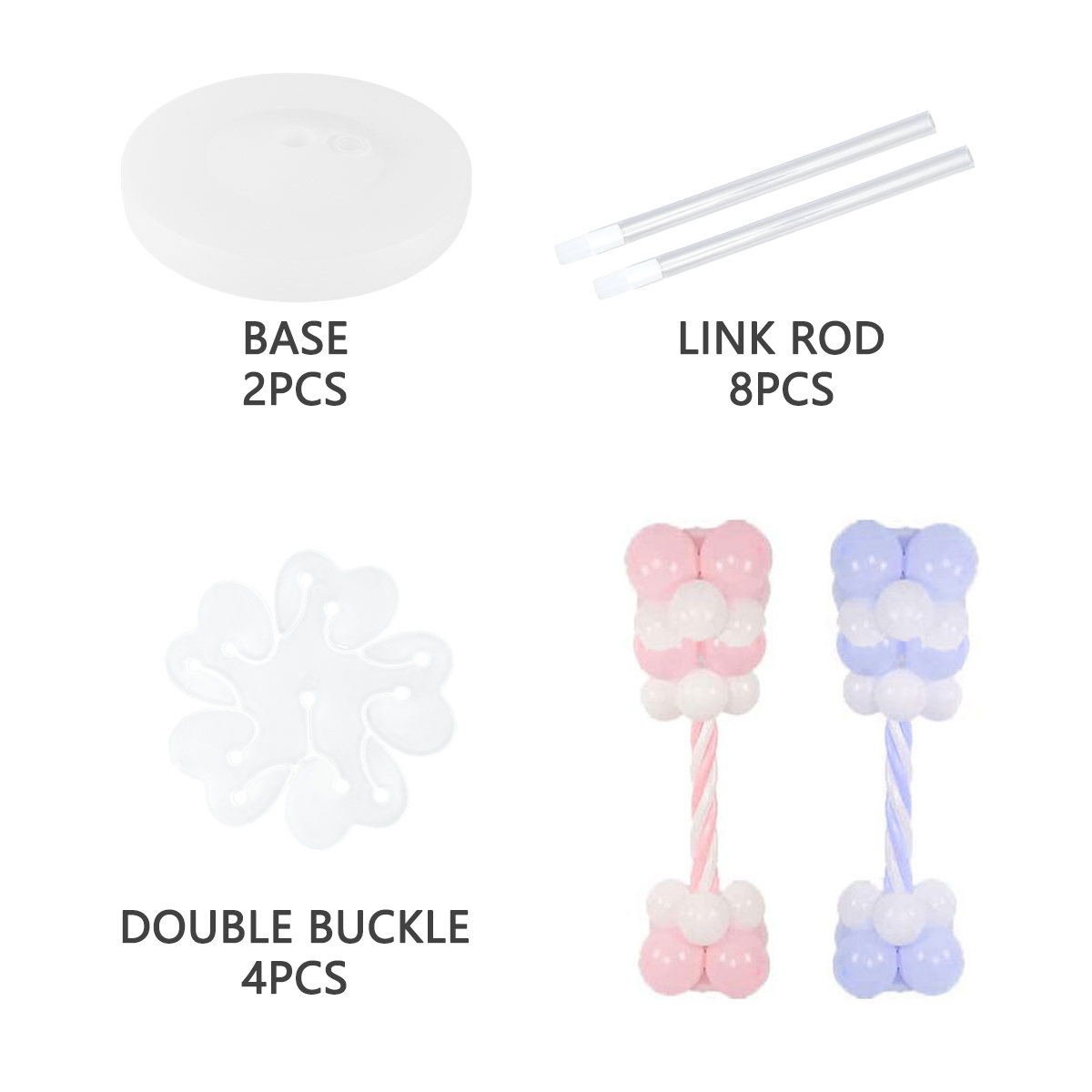 2Sets Balloon Column Stand Kit - Balloon Arch Kit のレビューと価格