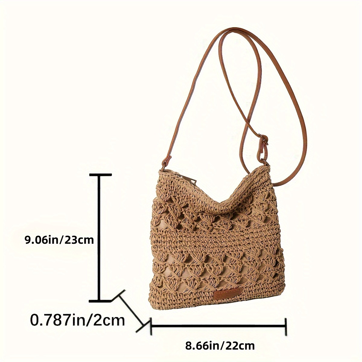 Chic Handmade Paper Straw Cros - Paper Straw Color のレビューと価格