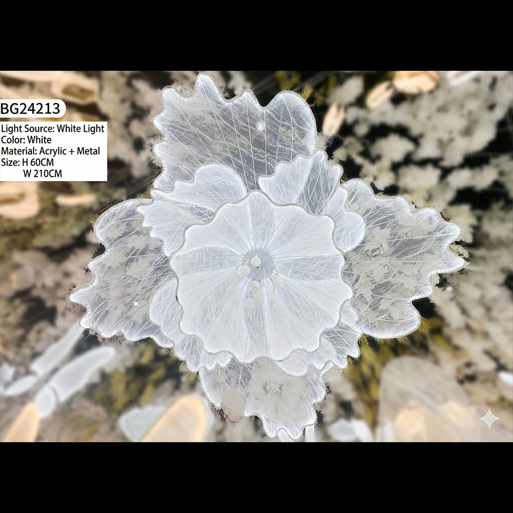 LED Giant White Flower Backdro - Event & Party Supply Photos のレビューと価格