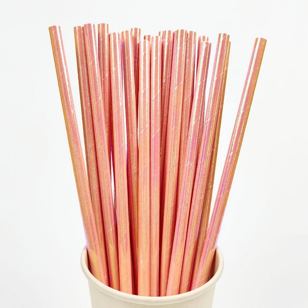 25Pcs Pearlescent Bronzing Pap - Paper Straw Color のレビューと価格