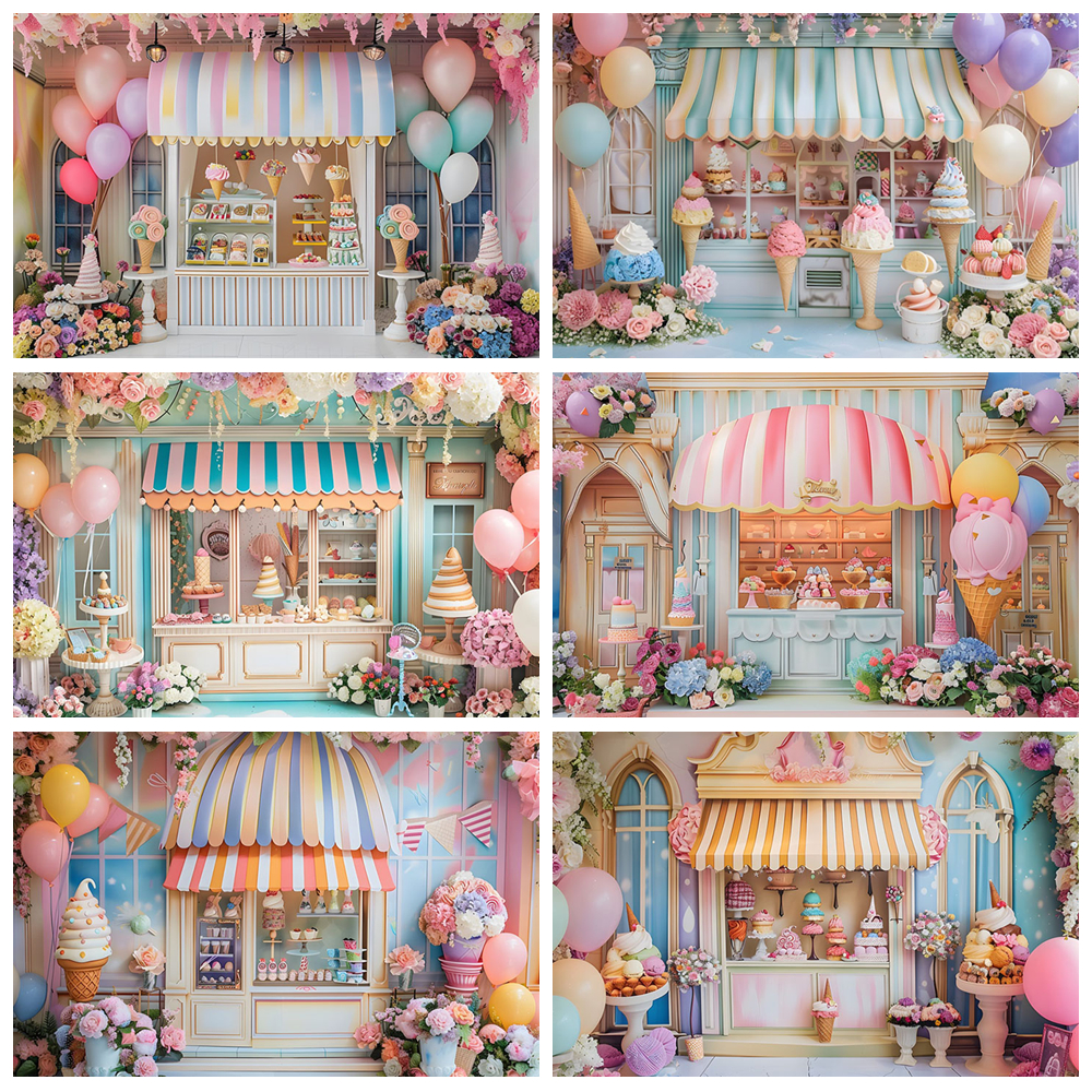 Ice Cream Photography Backgrou - Party Event Supply Store のレビューと価格