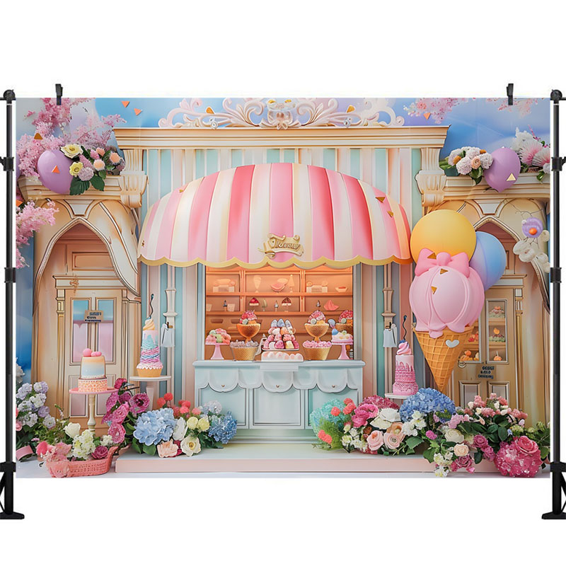 Ice Cream Photography Backgrou - Party Event Supply Store のレビューと価格