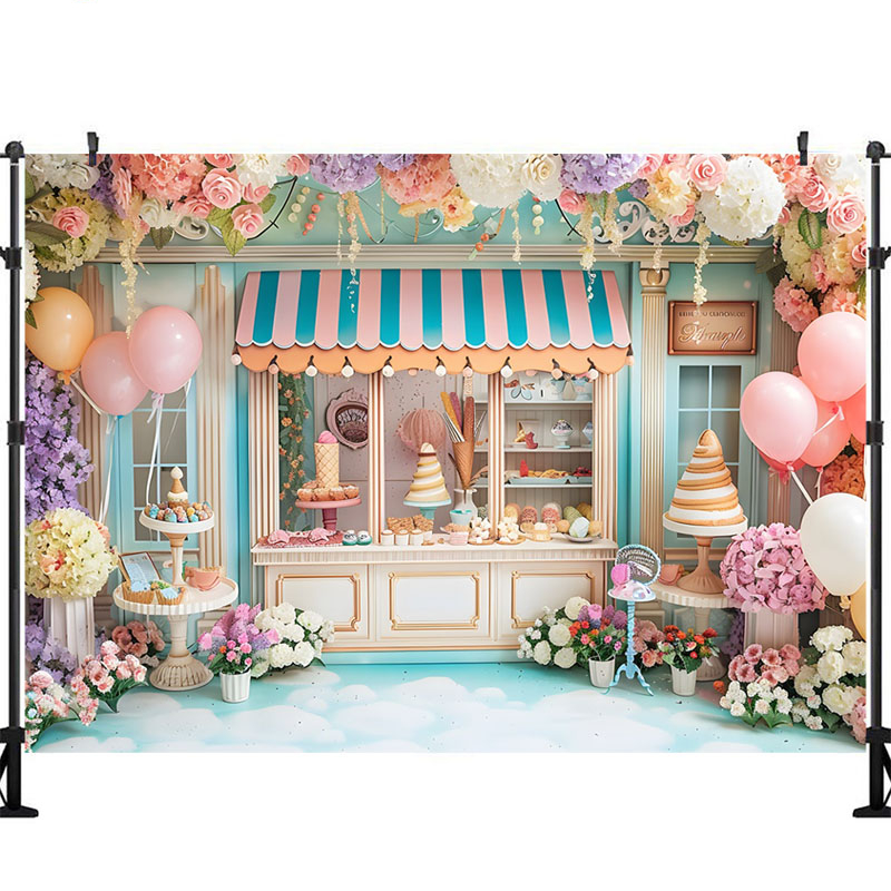 Ice Cream Photography Backgrou - Party Event Supply Store のレビューと価格