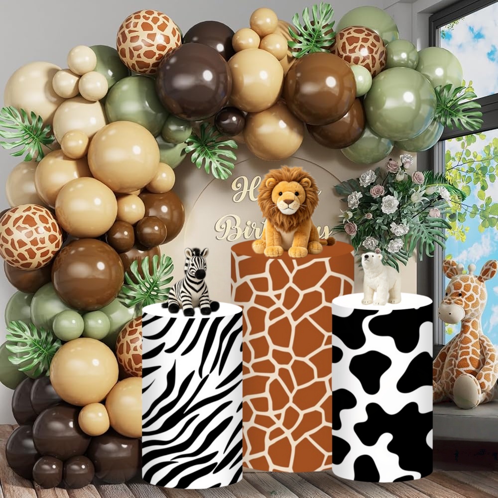 Safari Cylinder Pedestal Stand - Dessert Table Backdrop のレビューと価格