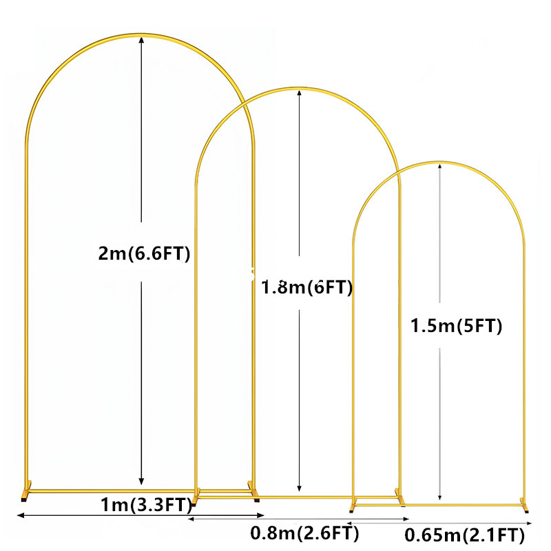 1pc Gold Metal Arch Backdrop S - Balloon Arch Kit のレビューと価格