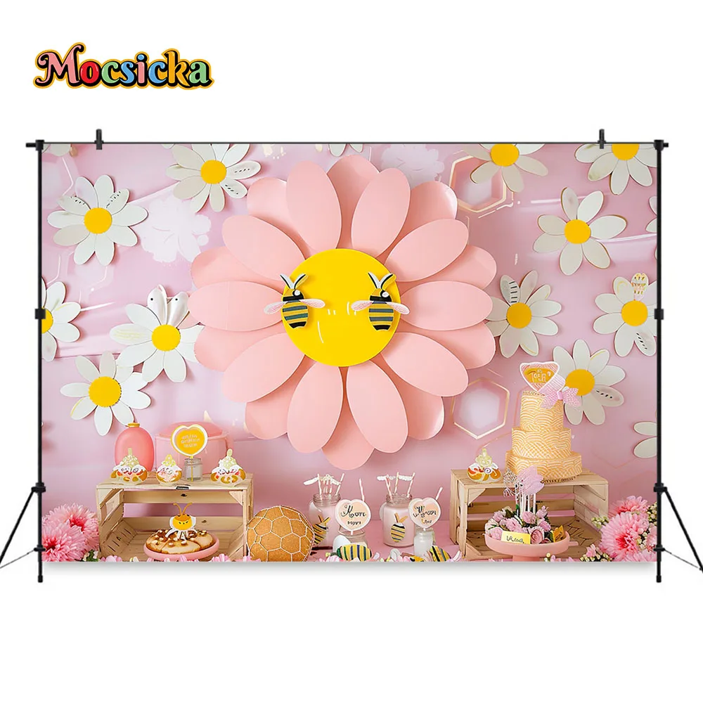 Mocsicka Sweet Daisy Girl Birt - Dessert Table Backdrop のレビューと価格