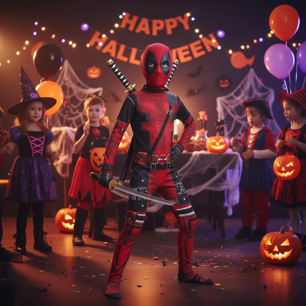 3-12Y Kids Deadpool Costume wi - Party Favor Bag のレビューと価格