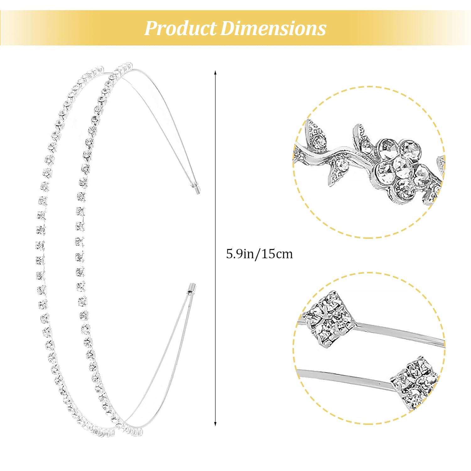 4 Pcs Rhinestone Headband Set  - Event & Party Supply Photos のレビューと価格