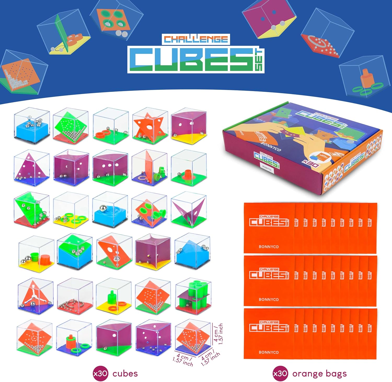 Brain Teaser Puzzles Cubes Pac - Party Favor Bag のレビューと価格