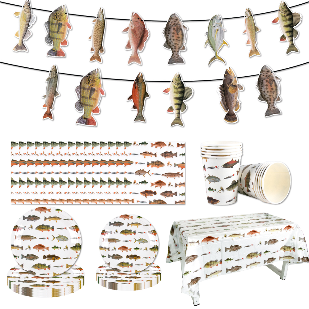 Fishing Themed Party Disposabl - Table Cloth Disposable のレビューと価格