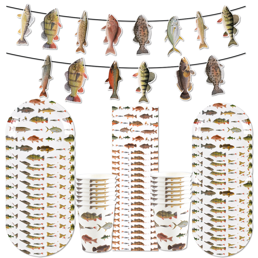 Fishing Themed Party Disposabl - Table Cloth Disposable のレビューと価格