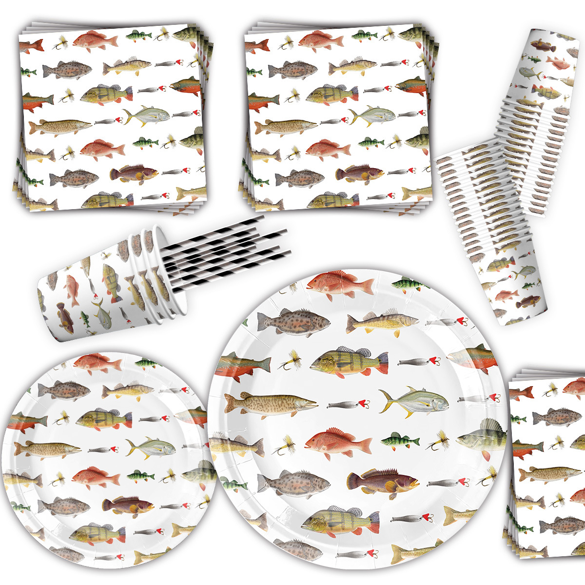 Fishing Themed Party Disposabl - Table Cloth Disposable のレビューと価格