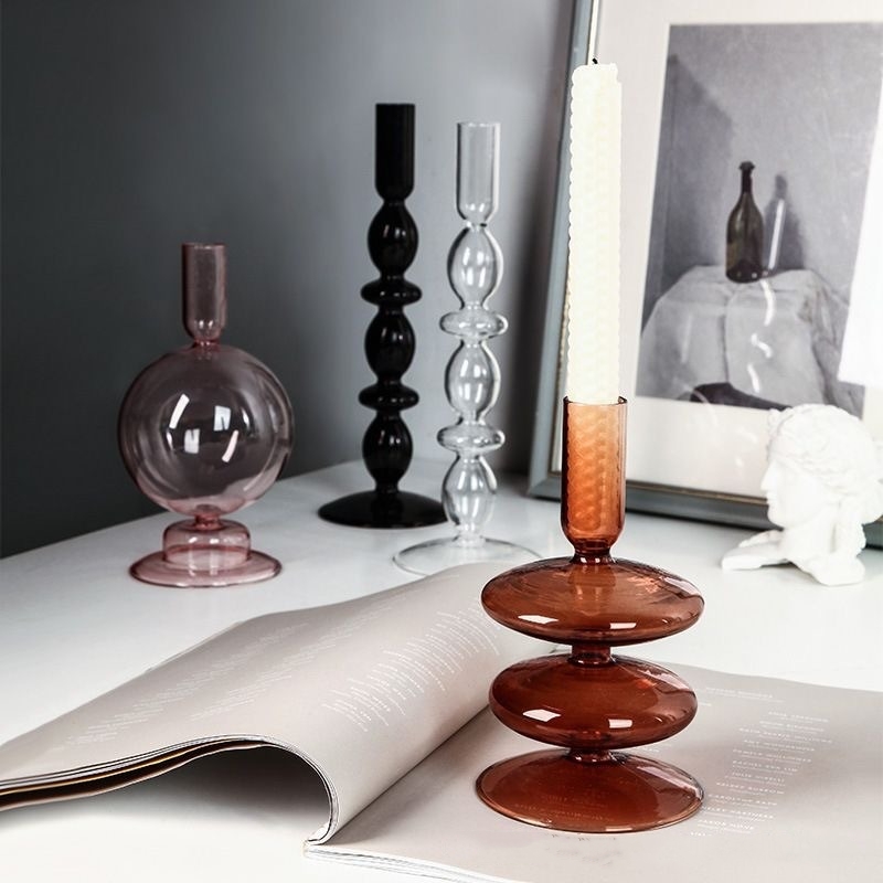 Nordic Glass Candle Holder & V - Centerpiece Stick のレビューと価格
