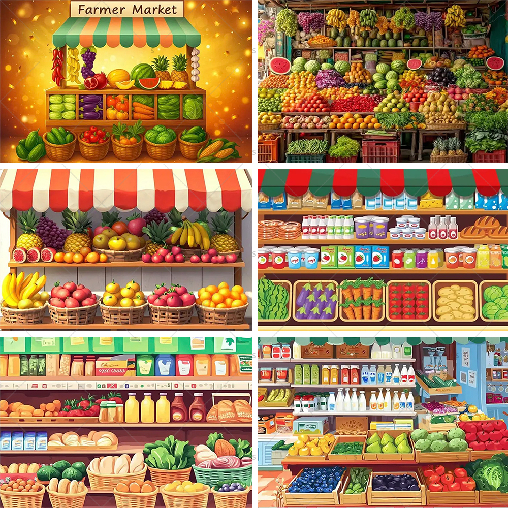 Colorful Supermarket Shelf Bac - Party Event Supply Store のレビューと価格
