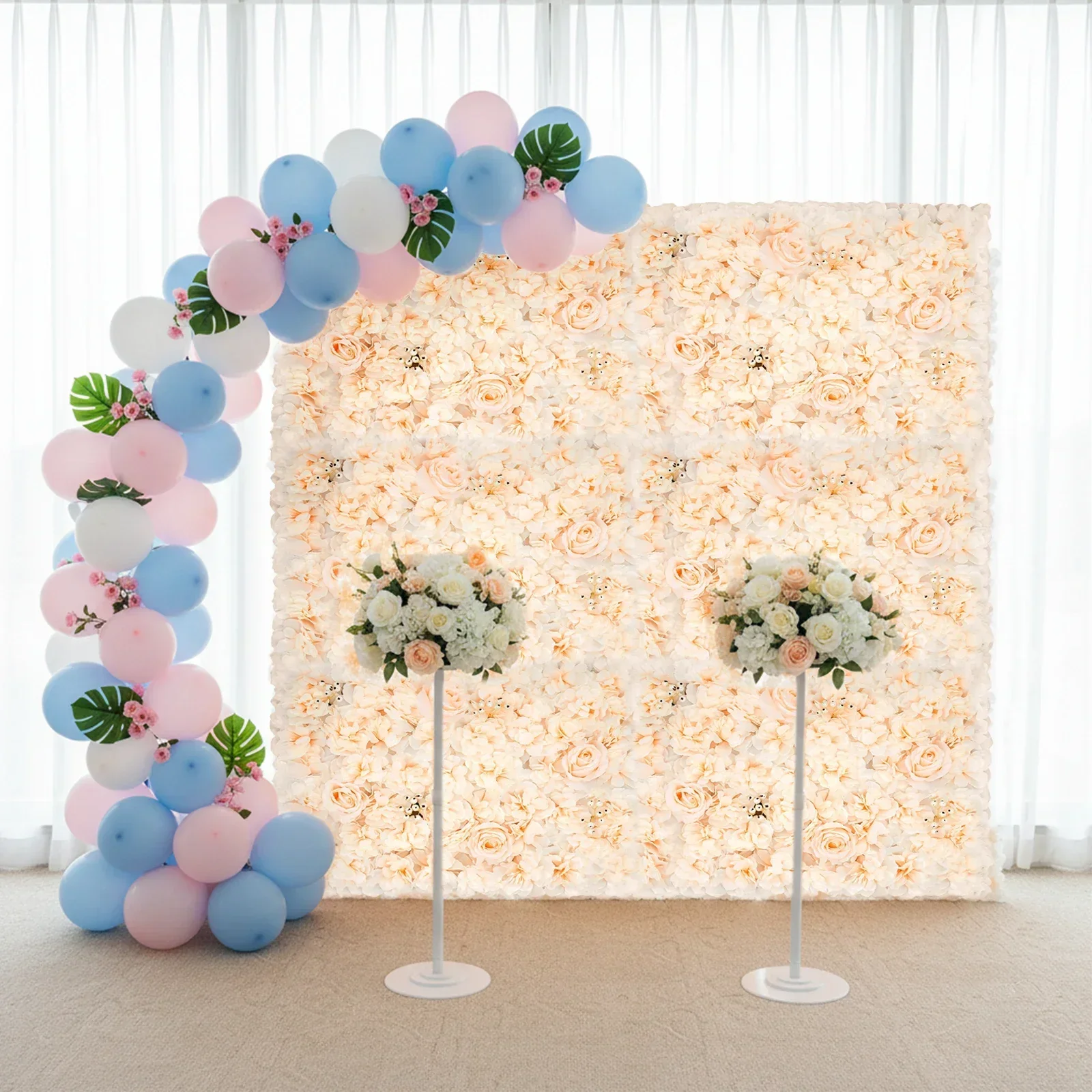 6 PCS 60*40cm Artificial Flowe - Flower Wall Panel のレビューと価格
