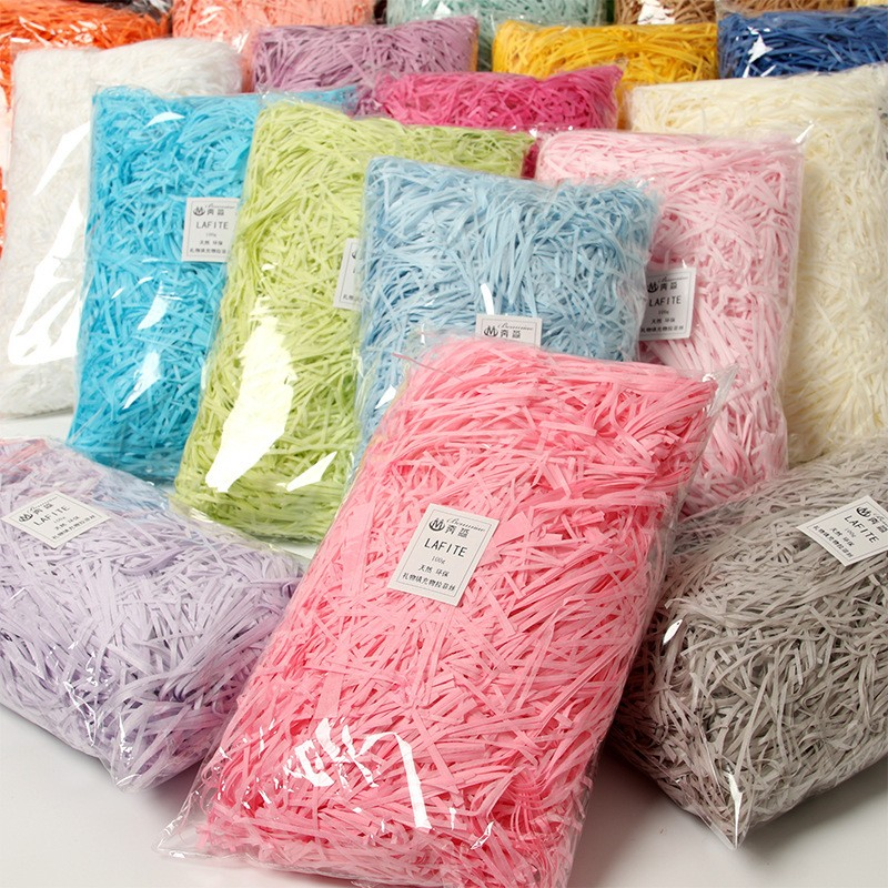 100g raffi Colorful Shredded C - Paper Straw Color のレビューと価格