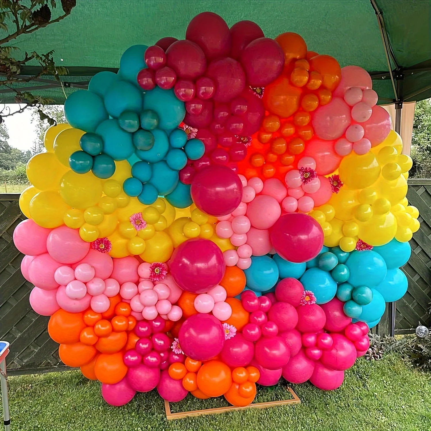 130pcs Pink Yellow Orange Ball - Balloon Arch Kit のレビューと価格
