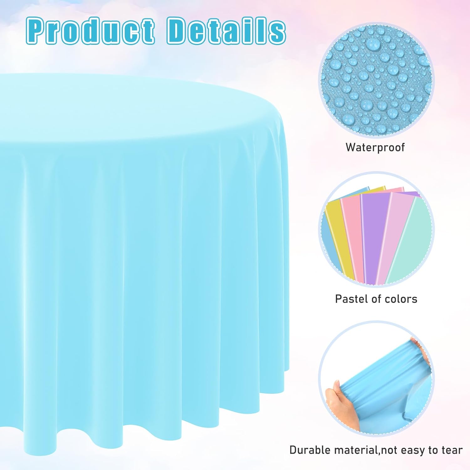Disposable Round Solid Color T - Table Cloth Disposable のレビューと価格