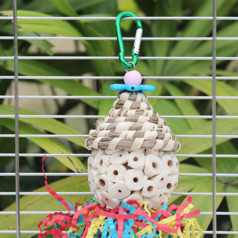 Bird toys, straw hats, colored - Paper Straw Color のレビューと価格