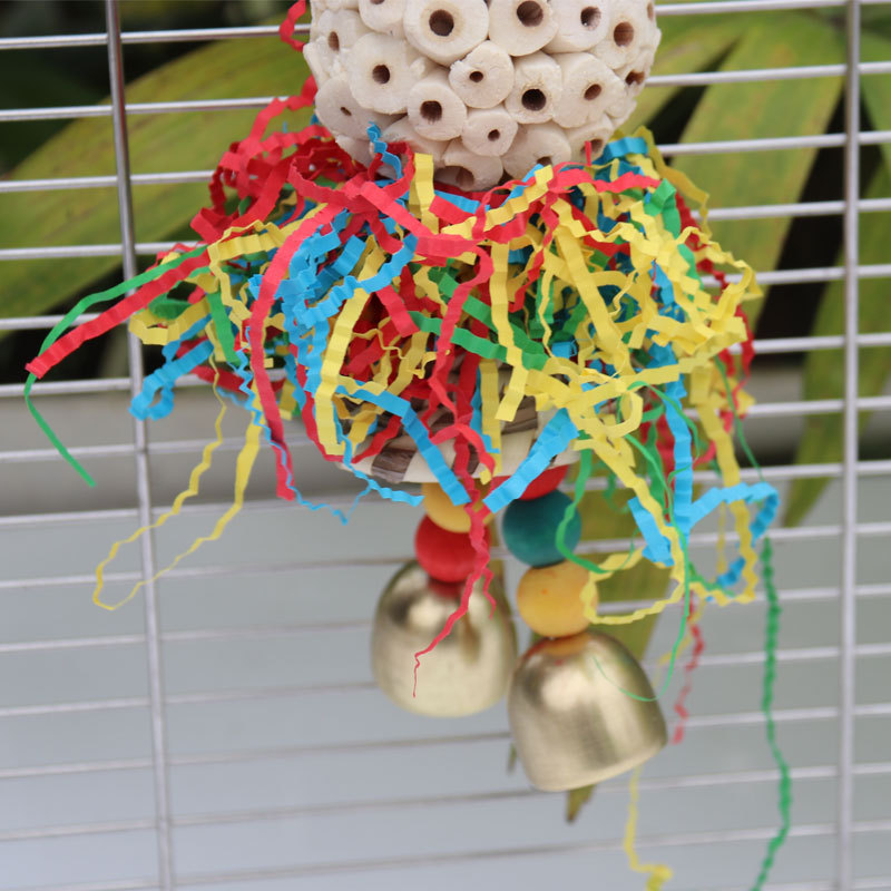 Bird toys, straw hats, colored - Paper Straw Color のレビューと価格