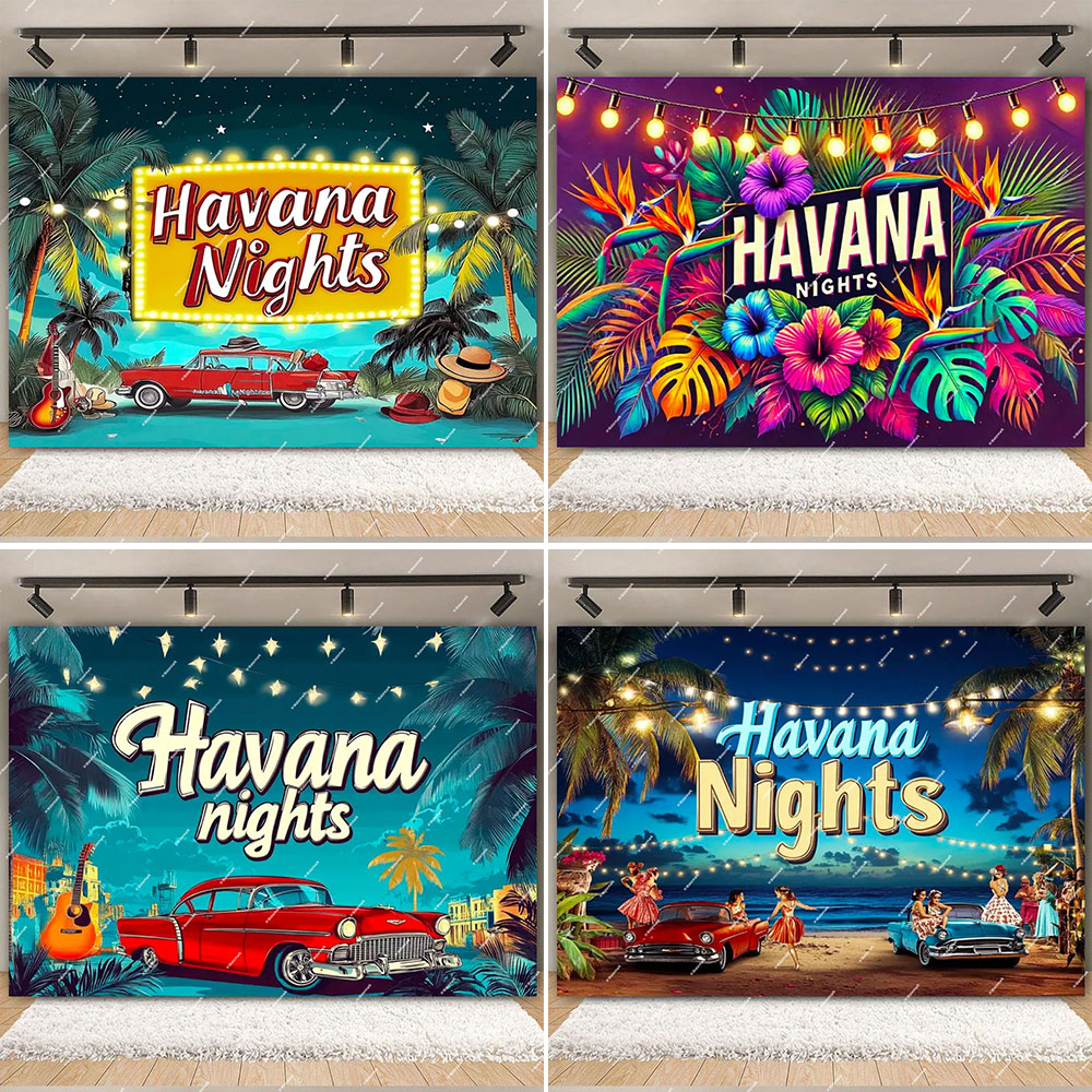 Havana Nights Backdrop Birthda - Dessert Table Backdrop のレビューと価格