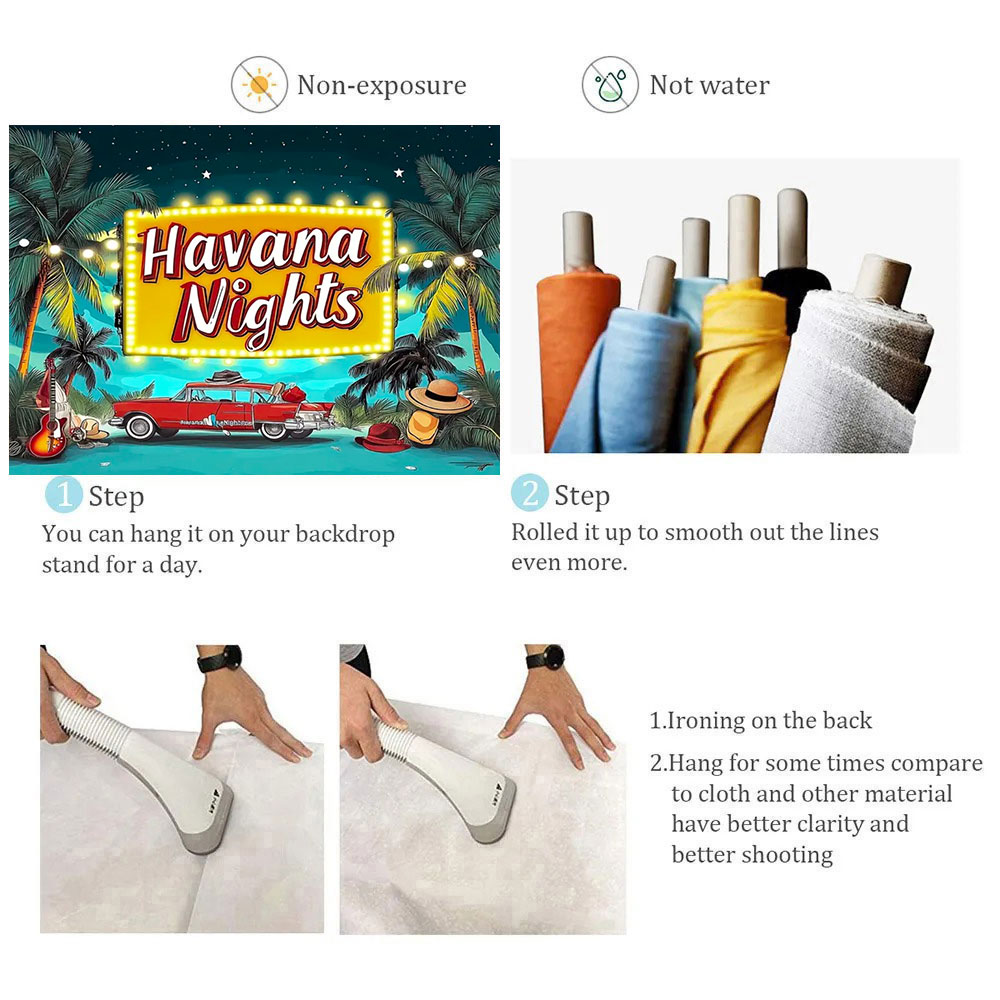 Havana Nights Backdrop Birthda - Dessert Table Backdrop のレビューと価格