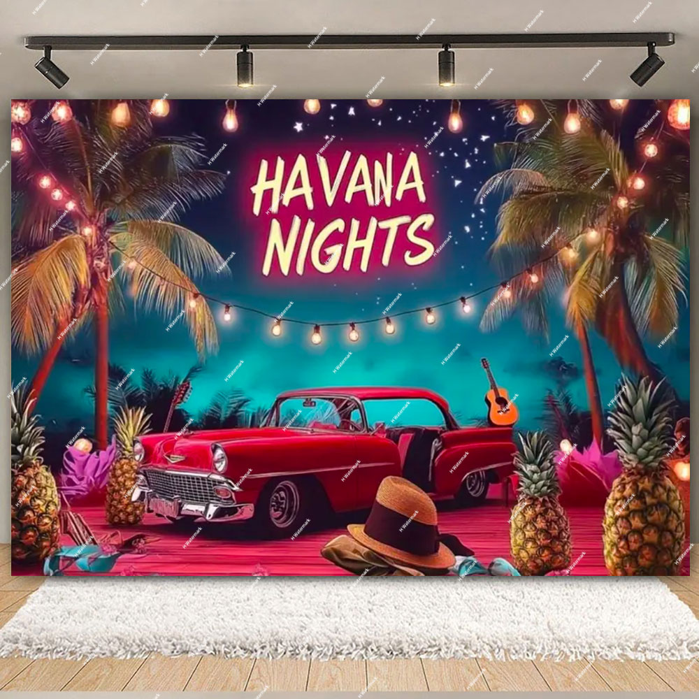 Havana Nights Backdrop Birthda - Dessert Table Backdrop のレビューと価格