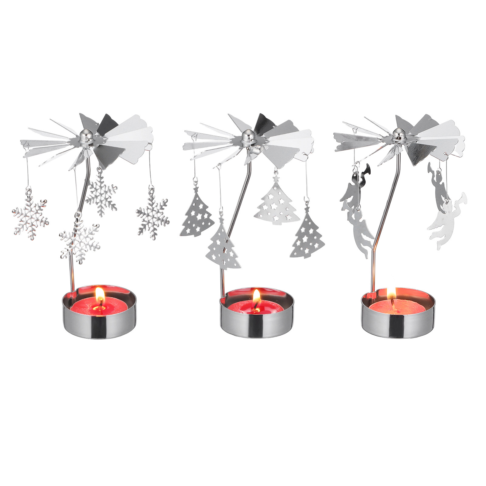 3Pcs Metal Rotating Candlehold - Centerpiece Stick のレビューと価格
