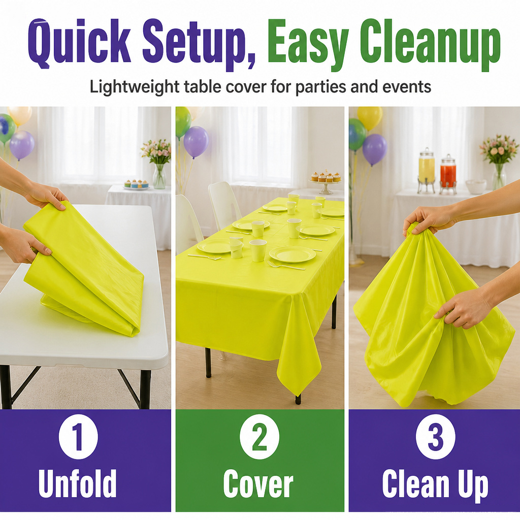 Thickened Macaron Fluorescent  - Table Cloth Disposable のレビューと価格