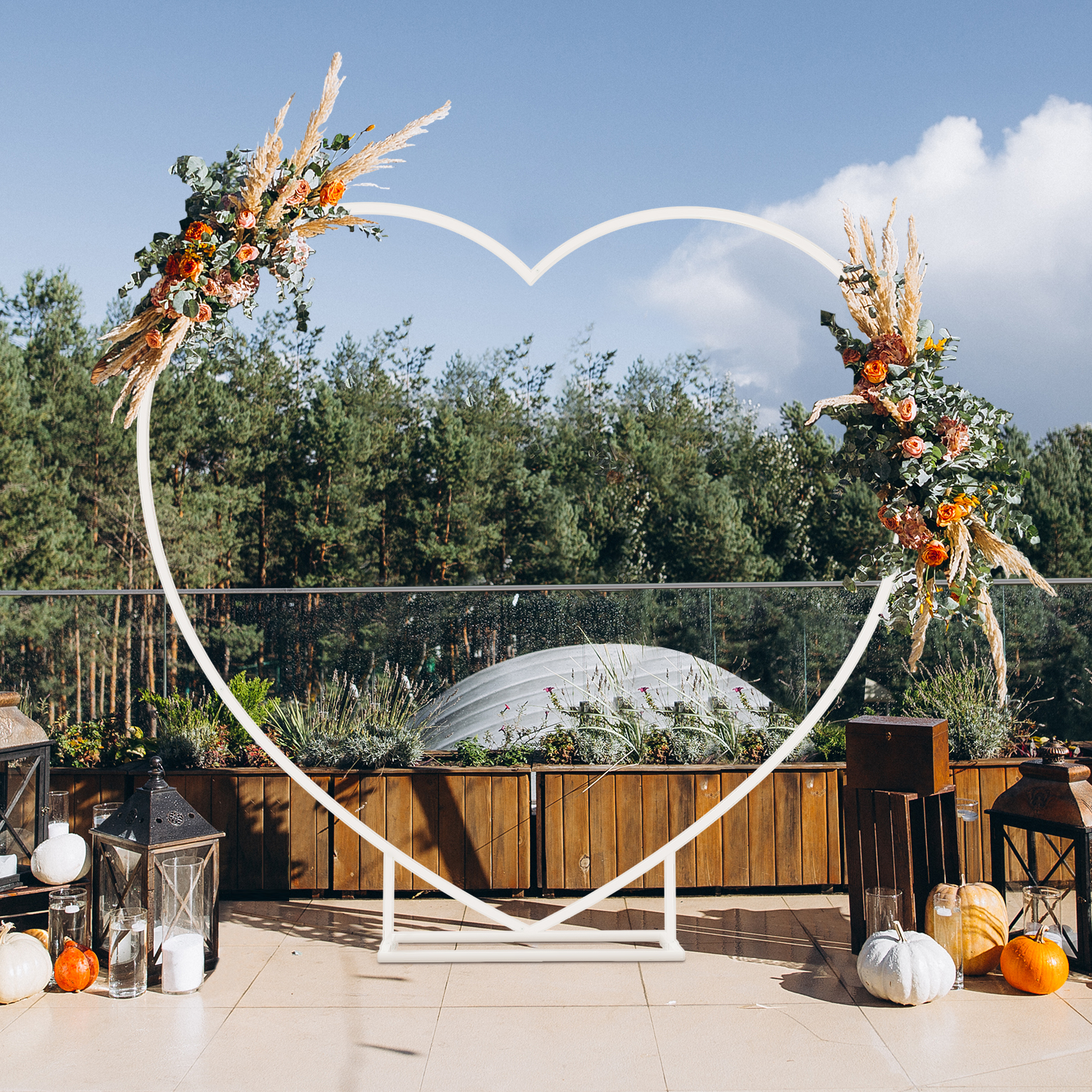 Heart Shaped White Metal Ballo - Balloon Arch Kit のレビューと価格