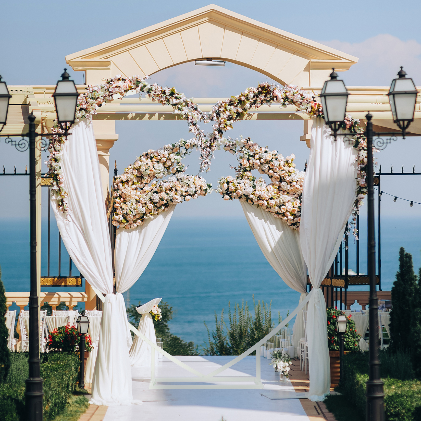 Heart Shaped White Metal Ballo - Balloon Arch Kit のレビューと価格