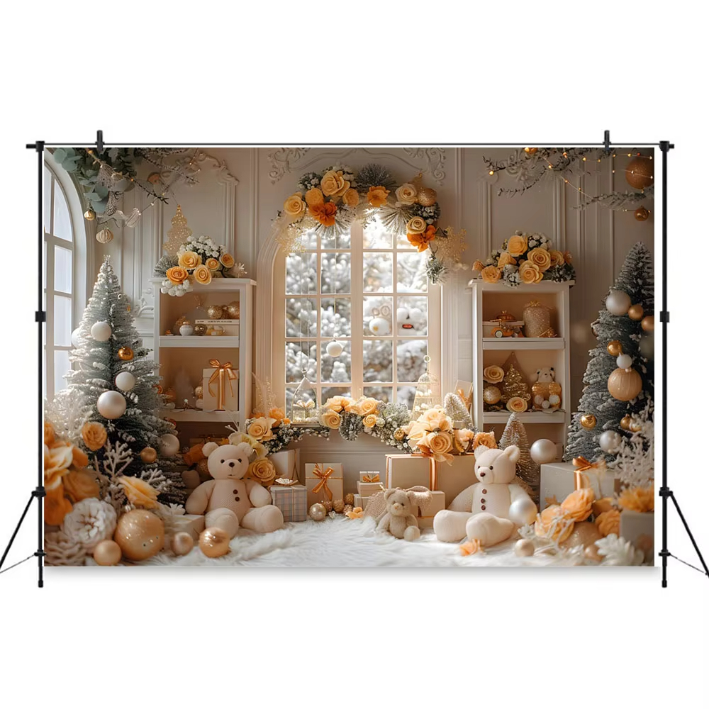 Winter Christmas Window Backgr - Party Event Supply Store のレビューと価格