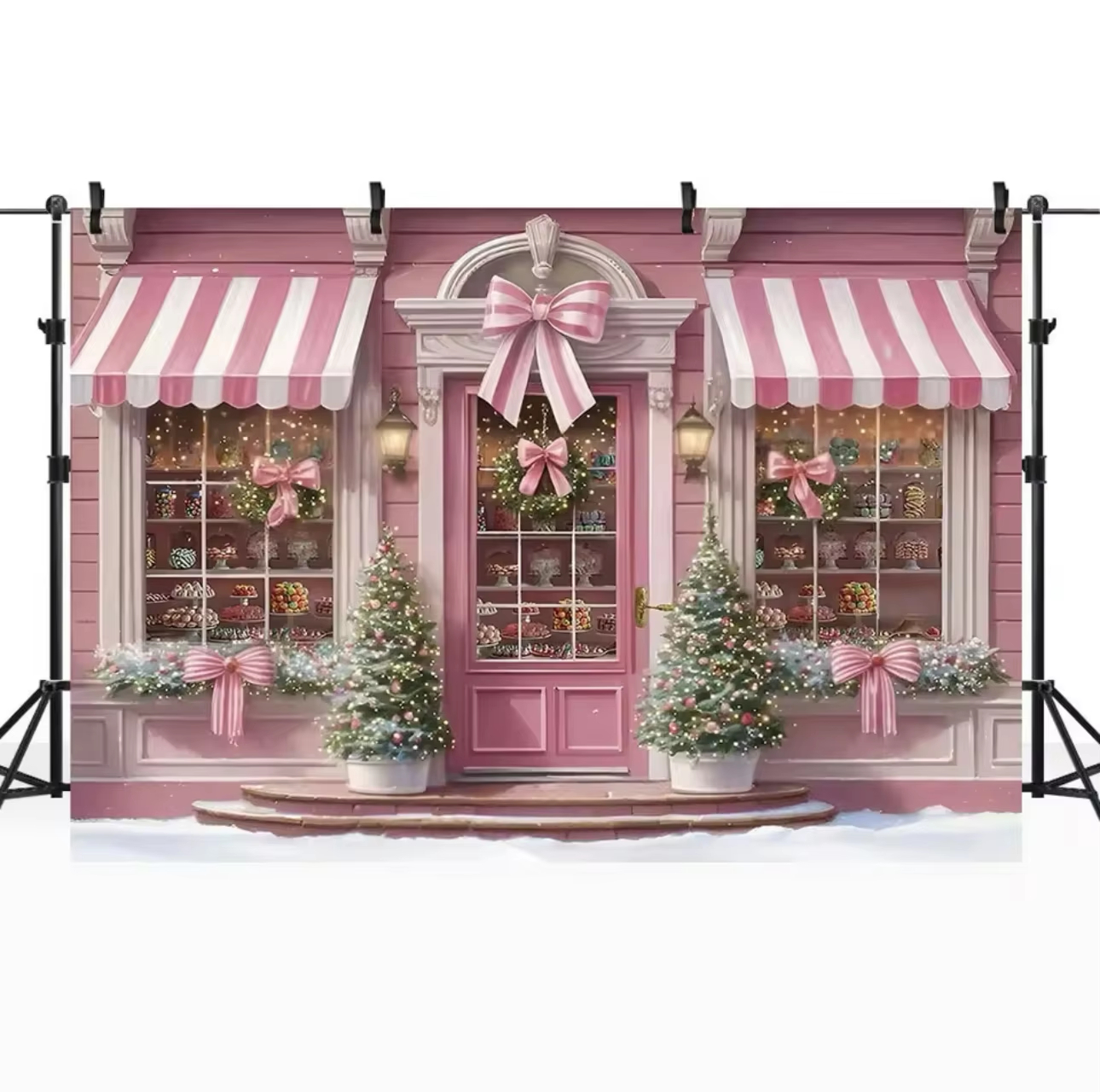 Winter Christmas Window Backgr - Party Event Supply Store のレビューと価格