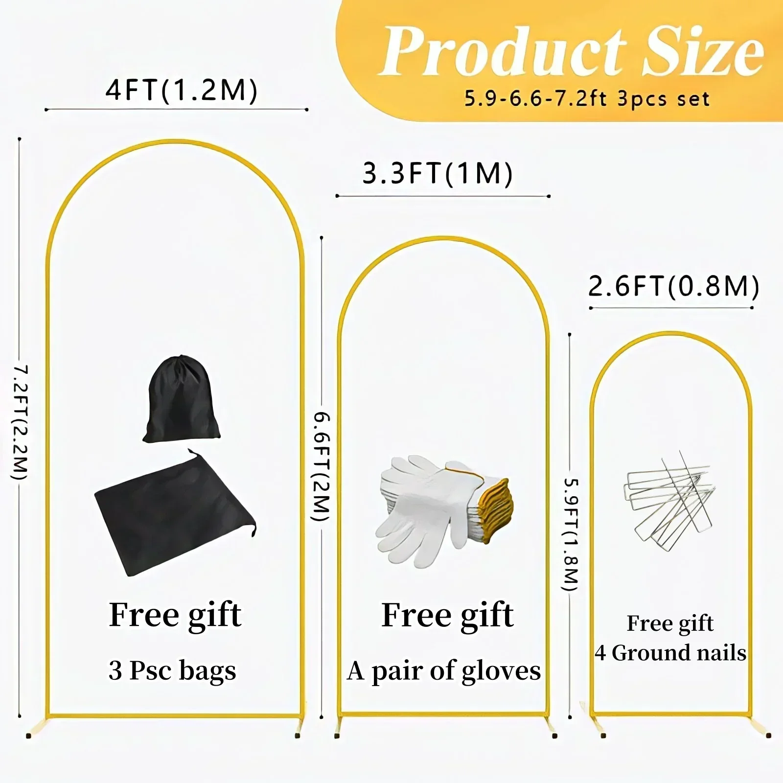EU Warehouse Gold Metal Balloo - Balloon Arch Kit のレビューと価格