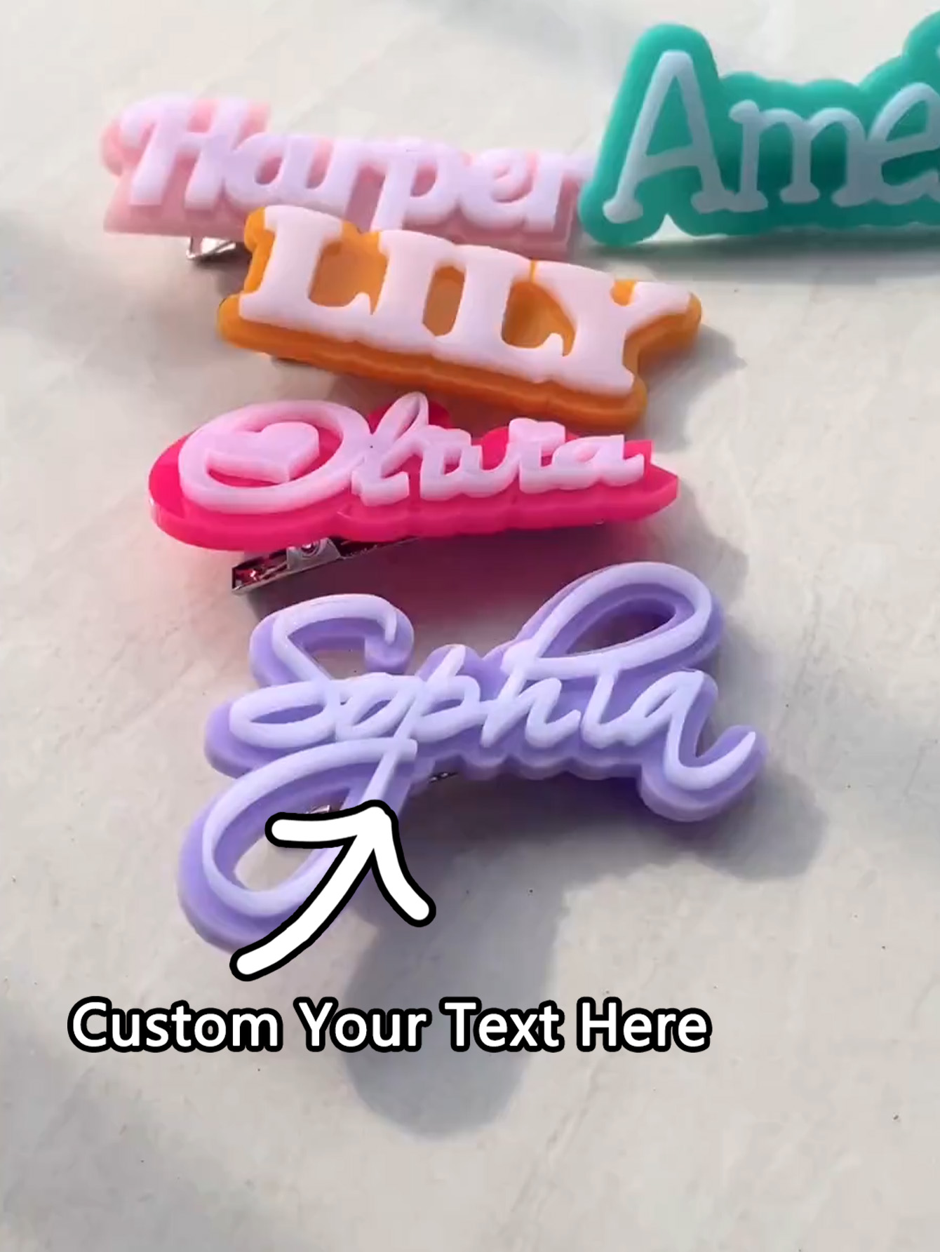 Custom Name Hair Clip - Name B - Event Party のレビューと価格
