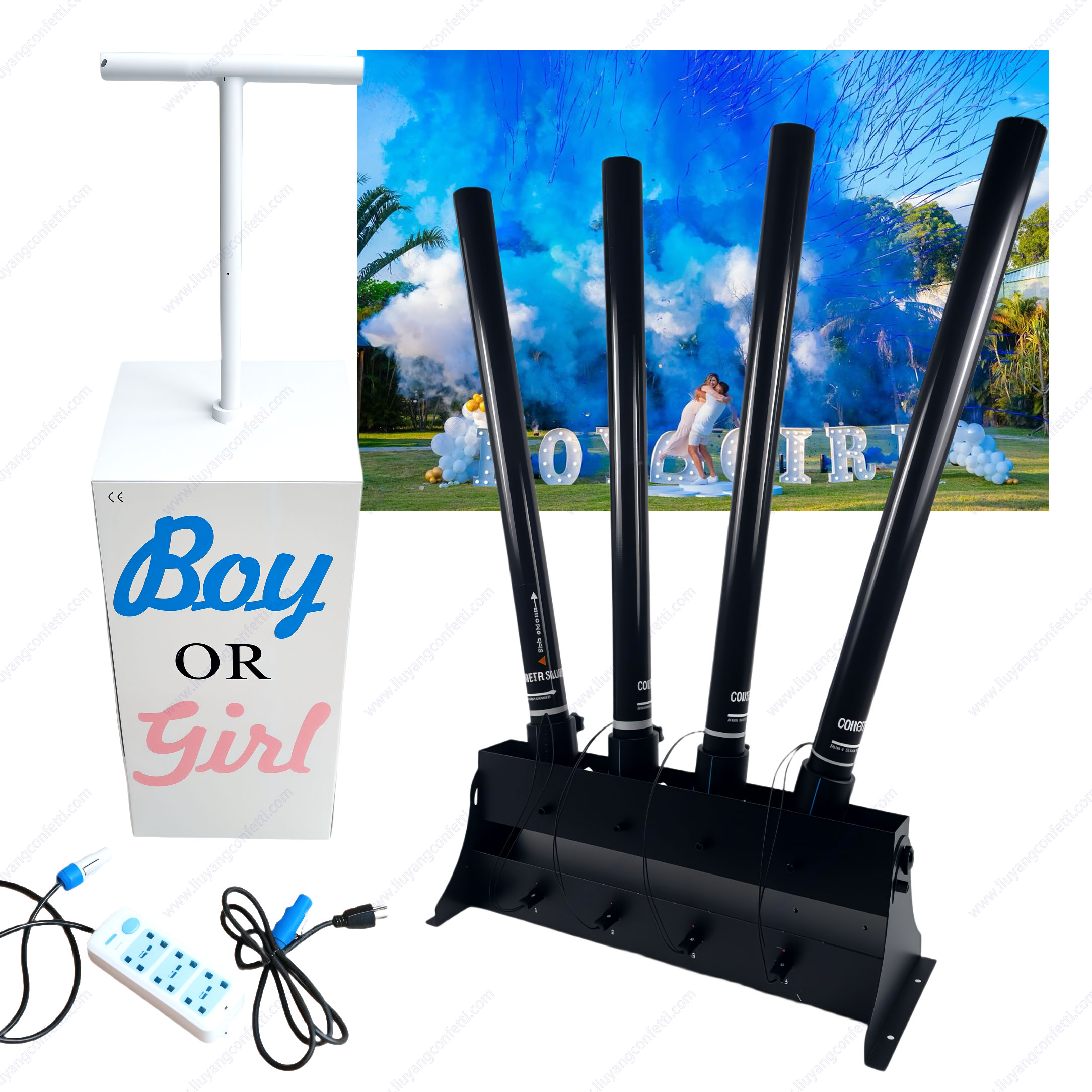 Electronic Spray Confetti Powd - Confetti Cannon Tube のレビューと価格