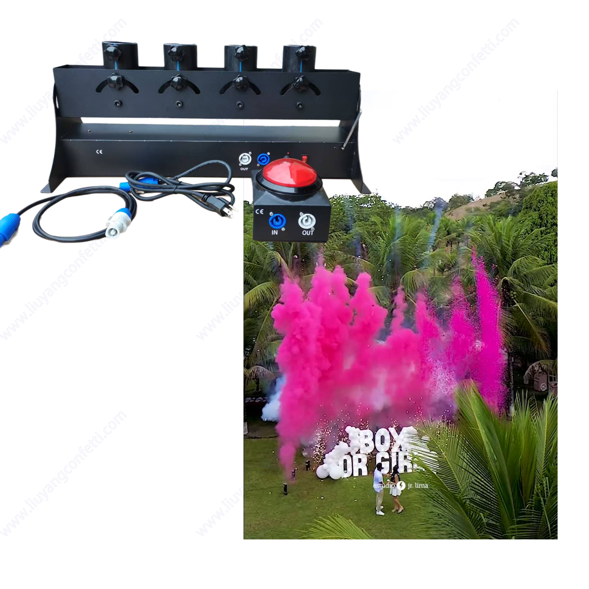 Electronic Spray Confetti Powd - Confetti Cannon Tube のレビューと価格