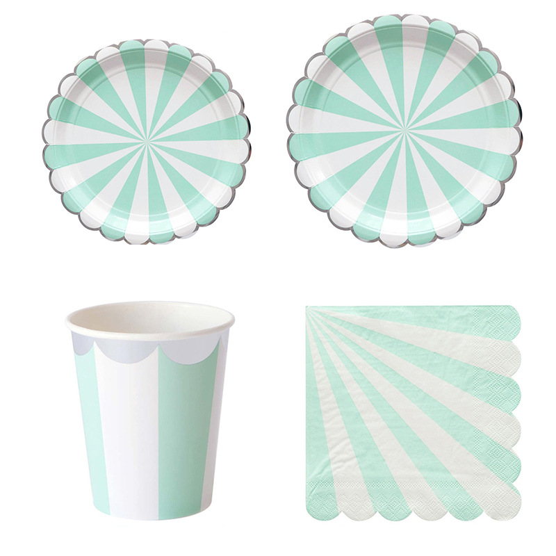 Striped Disposable Tableware P - Paper Straw Color のレビューと価格