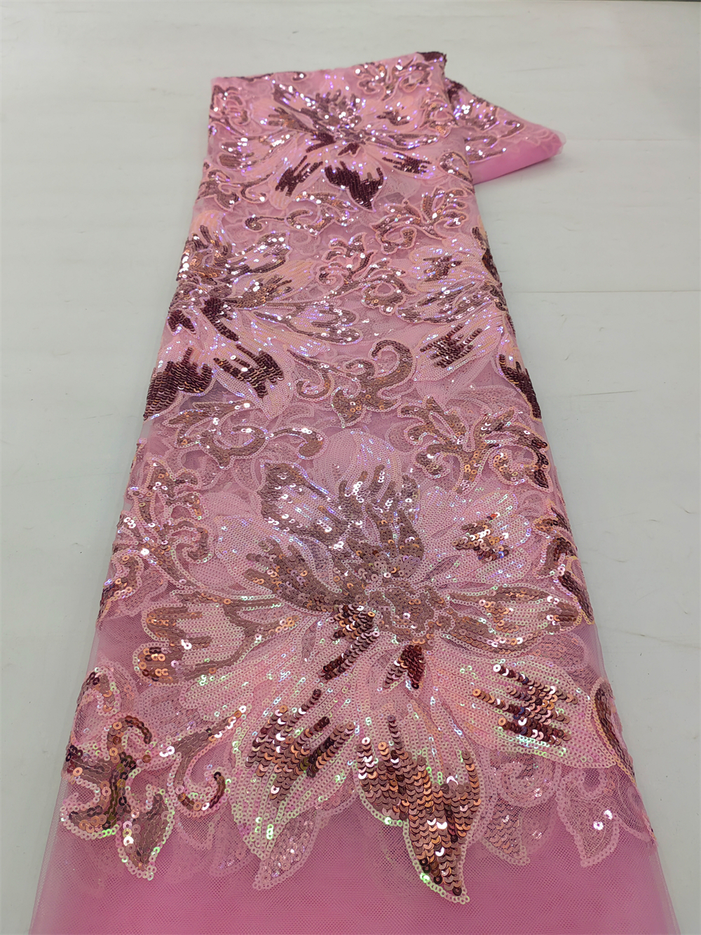 African Sequins Net Lace Fabri - Glitter Tablecloth のレビューと価格
